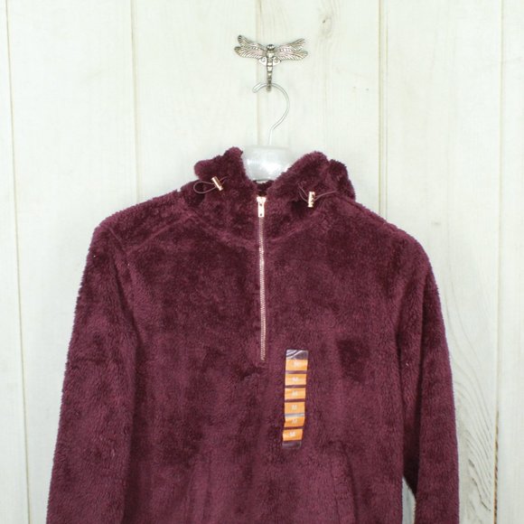 NEW! RBX 100% Polyester 1/4 Zip Sherpa Hooded Pull - Picture 3 of 15